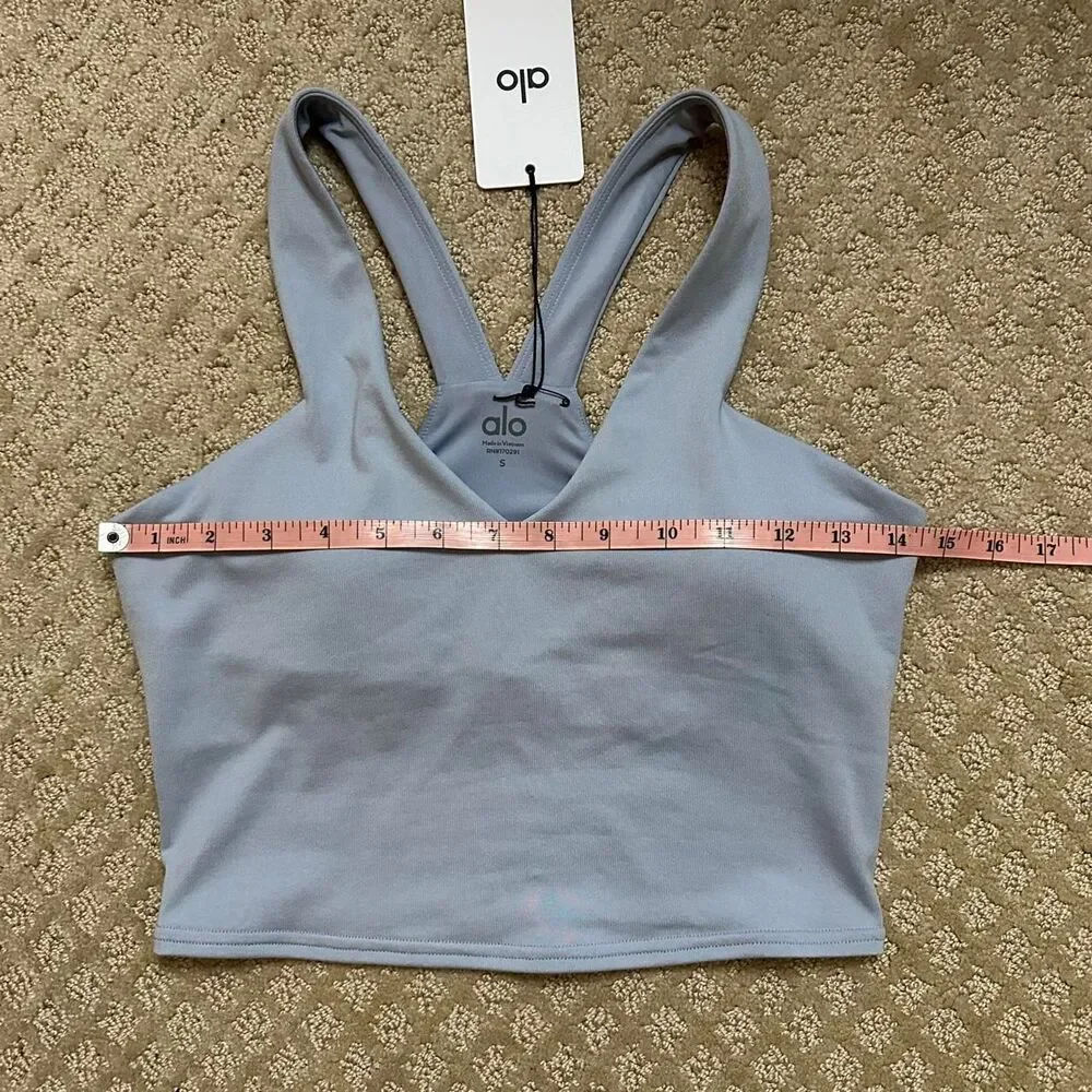 Alo Yoga Real Bra Tank Top in Color Winter Frost